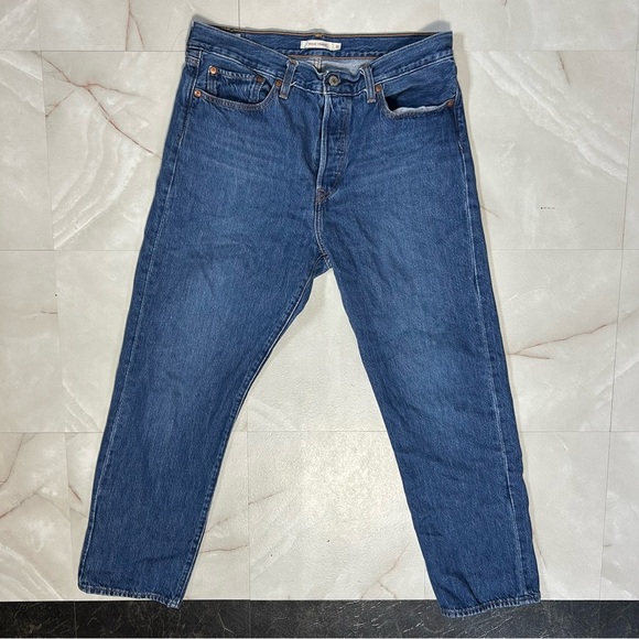 Levi’s Wedgie Straight Distressed Denim Jeans Size 27 - Picture 1 of 4